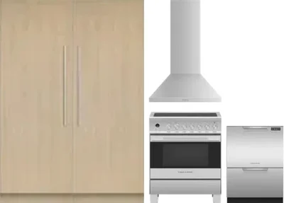 5 Piece Package Includes Refrigerator, Freezer, Range, Hood And Dishwasher